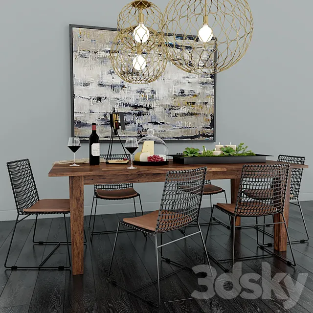 Crate & Barrel Dining Room 3DModel