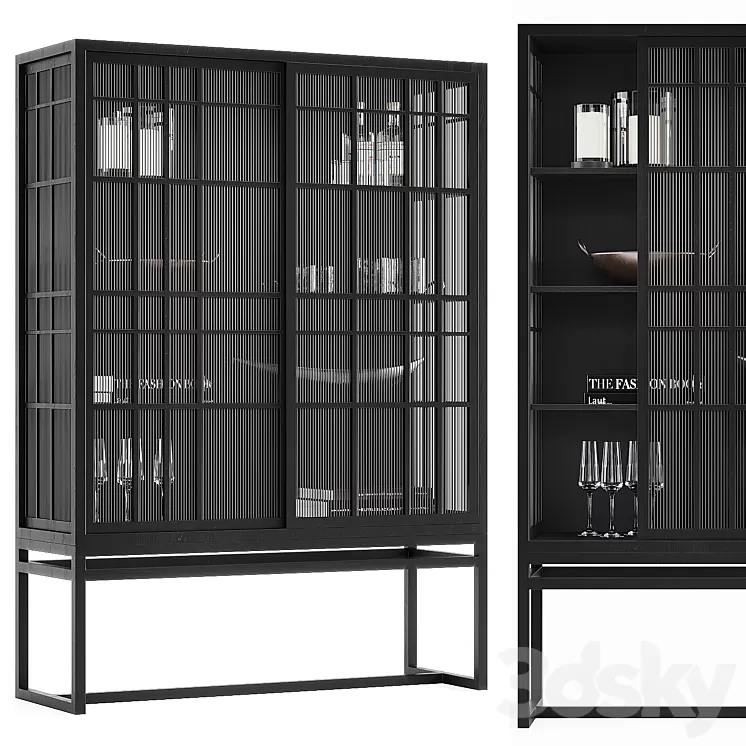 Crate & Barrel Highland cabinet 3D Model Free Download