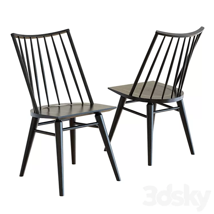 Crate & Barrel Paton Dining Chair 3D Model Free Download
