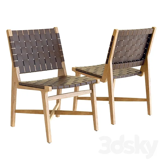 Crate & Barrel Taj Dining Chair 3D Model Crate & Barrel Taj Dining Chair 3D Model