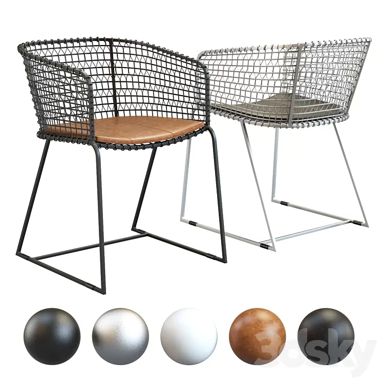 Crate & Barrel Tig Barrel Dining Chair 3D Model Crate & Barrel Tig Barrel Dining Chair 3D Model