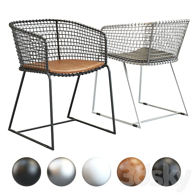 Crate & Barrel Tig Barrel Dining Chair 3DModel