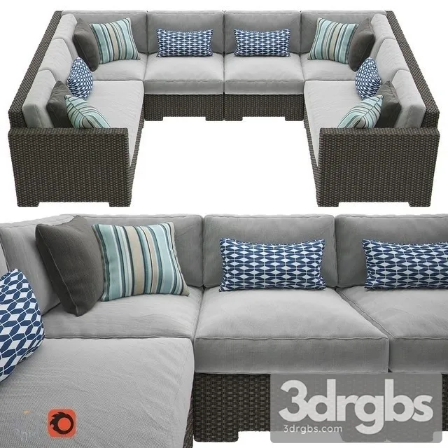 Crate Barrel Ventura Umber 6-Piece Loveseat 3D Model Download Crate Barrel Ventura Umber 6-Piece Loveseat 3D Model Download