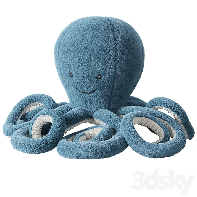 Crate & Kids Jellycat Storm Octopus Large 3D Model Free Download