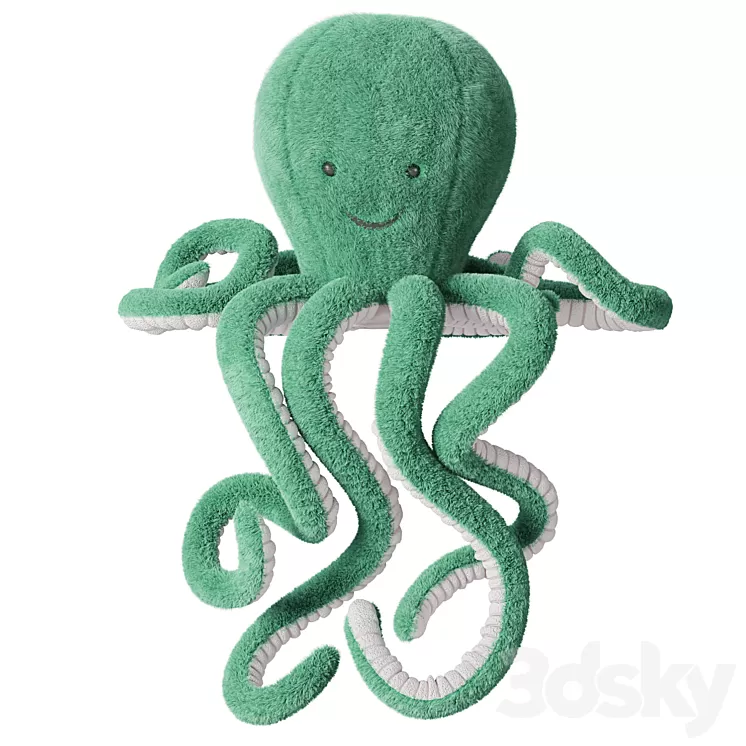 Crate & Kids Jellycat Storm Octopus Large for shelf 3D Model Free Download