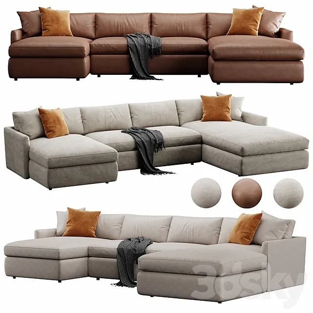 Crate&Barrel Lounge sofa 3D Model Crate&Barrel Lounge sofa 3D Model