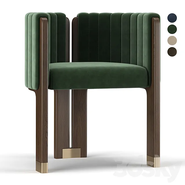 Crawford Dining Chair By Mezzo 3D Model