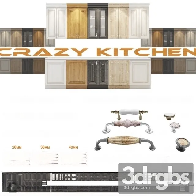 Crazy Door Kitchen Classik 3D Model Download