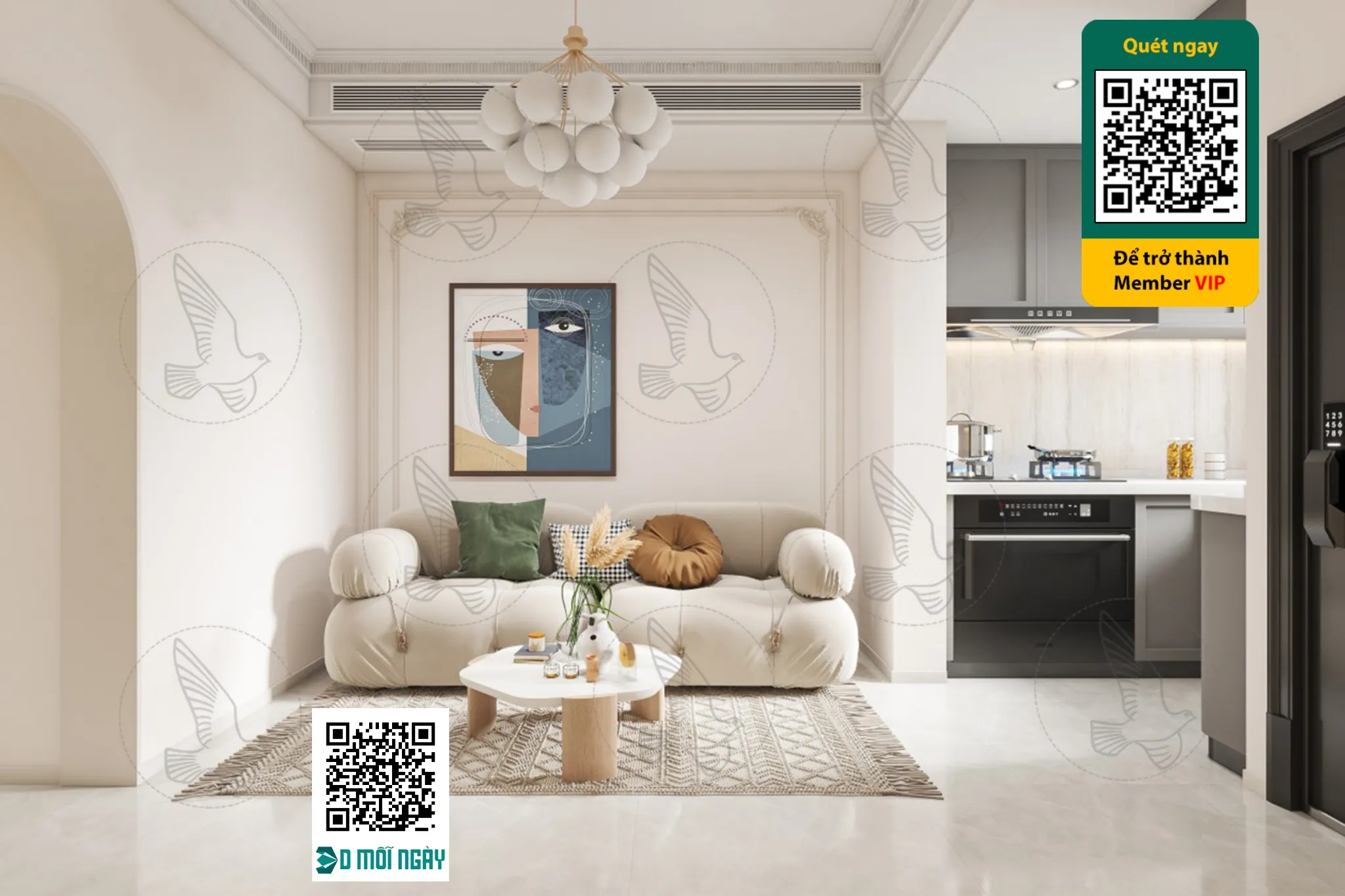 Cream style 3D model – 005 – 3770