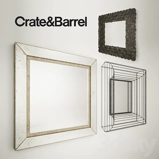 Create & Barrel Mirrors 3D Model Create & Barrel Mirrors 3D Model