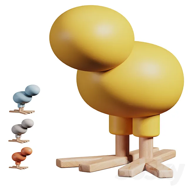 Creative Bird Stool 3D Model Creative Bird Stool 3D Model