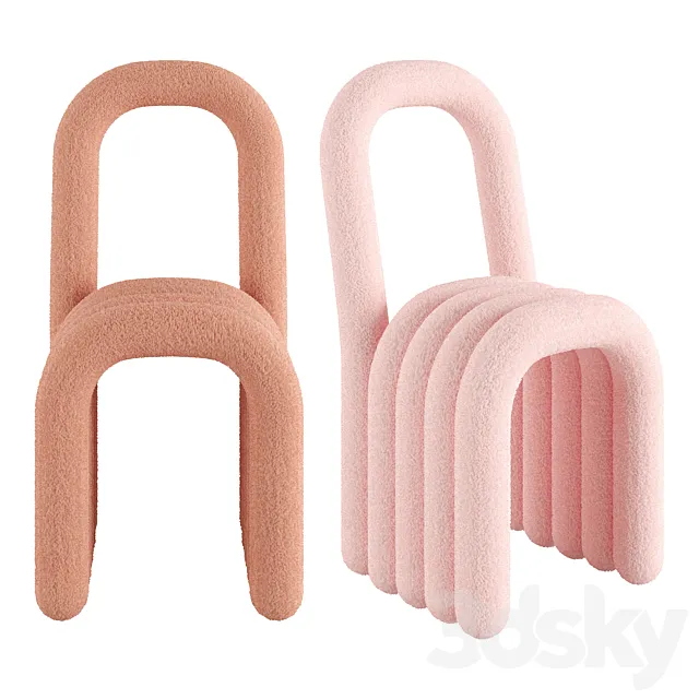 Creative Cashmere Chair 3D Model