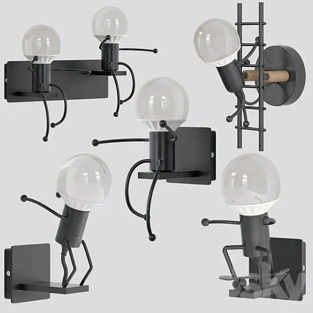 Creative “Little Man” Lamp 3D Model Creative “Little Man” Lamp 3D Model