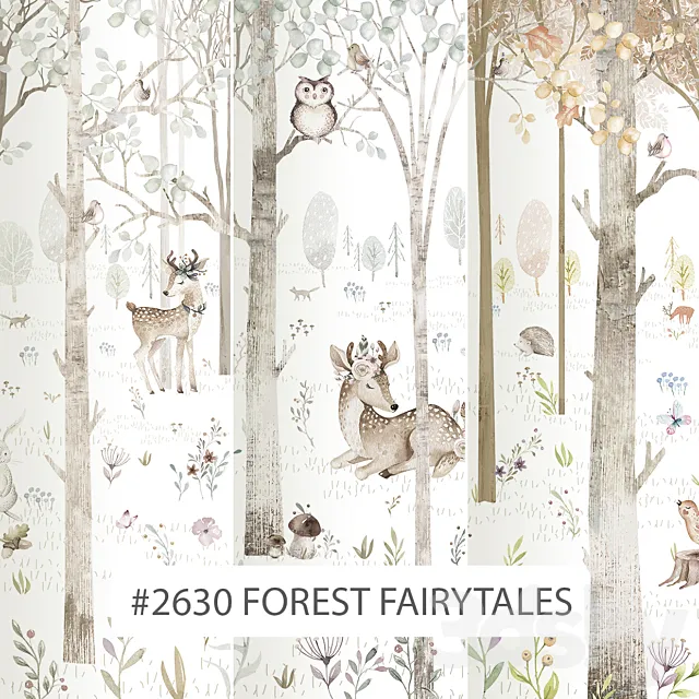 Creativille | wallpapers | 2630 Forest Fairytales 3D Model Creativille | wallpapers | 2630 Forest Fairytales 3D Model