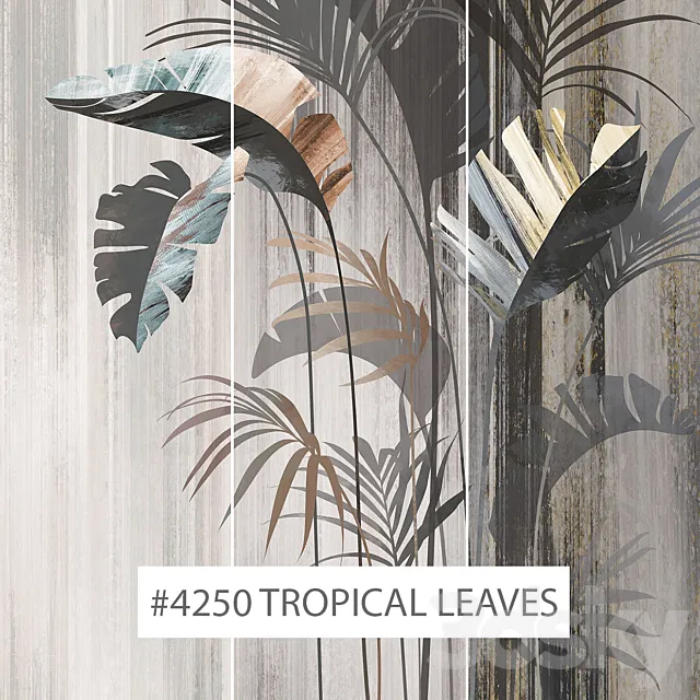 Creativille | wallpapers | 4250 Tropical Leaves 3D Model Creativille | wallpapers | 4250 Tropical Leaves 3D Model