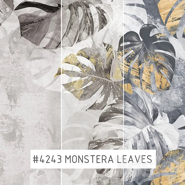 Creativille | Wallpapers | Monstera leaves 4243 3D Model Creativille | Wallpapers | Monstera leaves 4243 3D Model