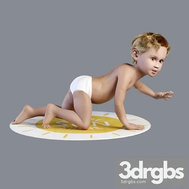 Creature Baby crawling 3D Model Download