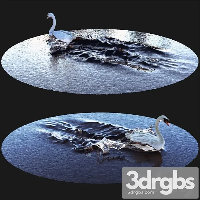 Creature Goose on water 3D Model Download - 3DSKY Decor Helper