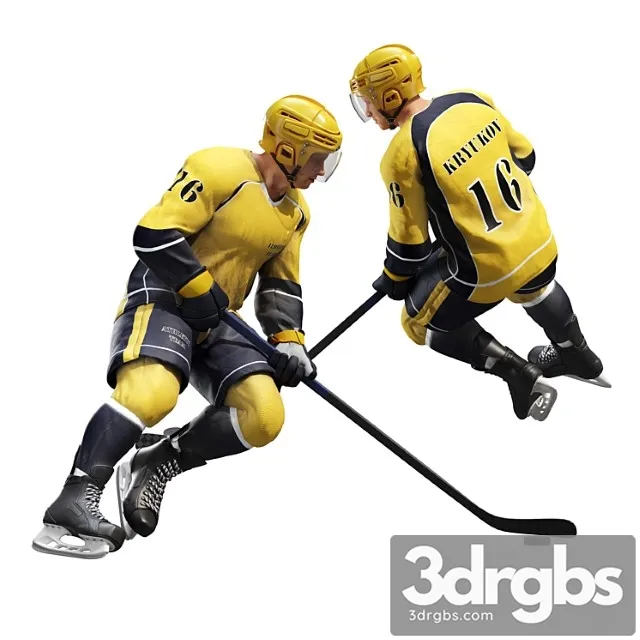 Creature Hockey player. position 1 3D Model Download