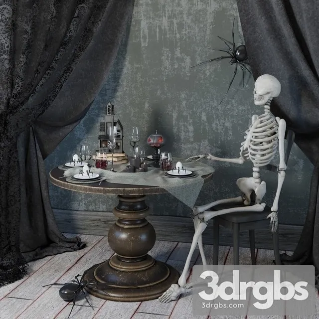 Creepy Halloween Set 3D Model Download Creepy Halloween Set 3D Model Download