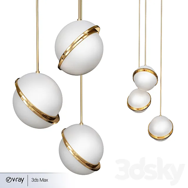 CRESCENT CHANDELIER 3DModel CRESCENT CHANDELIER 3DModel