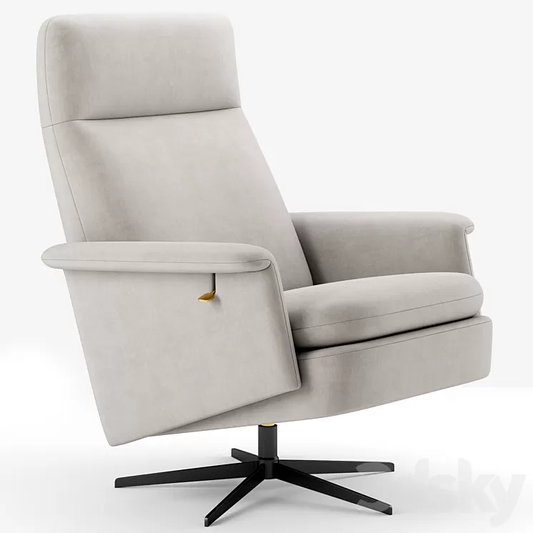Crescent Swivel Recliner westelm 3D Model Crescent Swivel Recliner westelm 3D Model