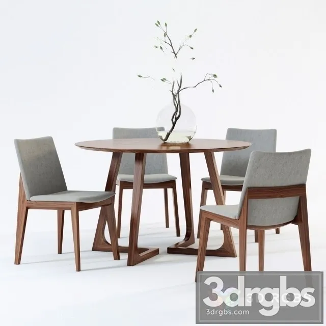Cress Round Dining Table 3D Model Download Cress Round Dining Table 3D Model Download