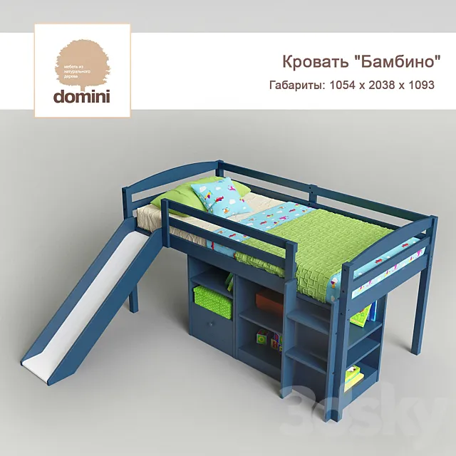 Crib “Bambino”. domini factory 3DModel Crib “Bambino”. domini factory 3DModel