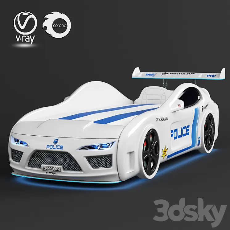 Crib – Police Car 3D Model