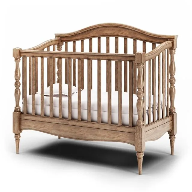 Crib wooden 3D Model Crib wooden 3D Model