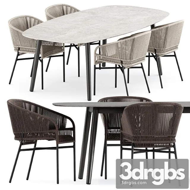 Cricket chairs and ellisse table by varaschin Cricket chairs and ellisse table by varaschin