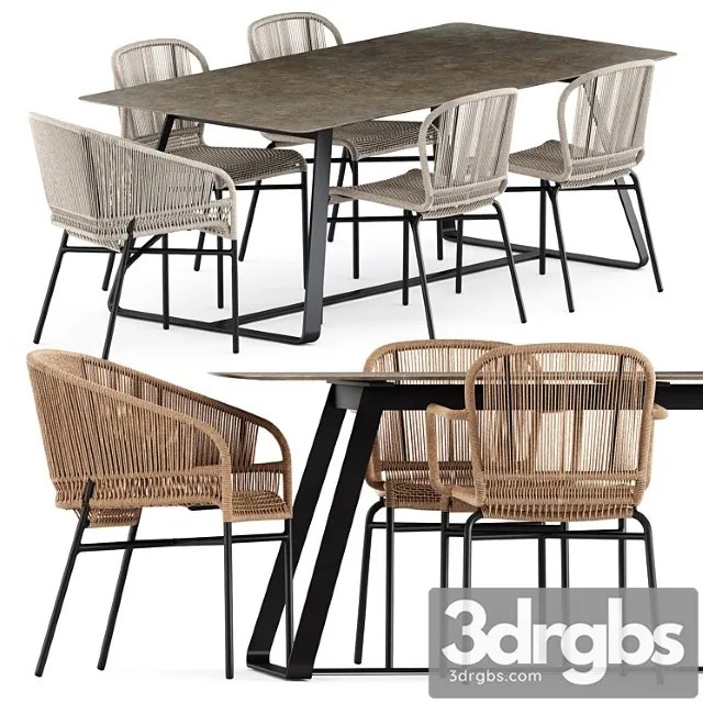 Cricket chairs and kolonaki table by varaschin Cricket chairs and kolonaki table by varaschin