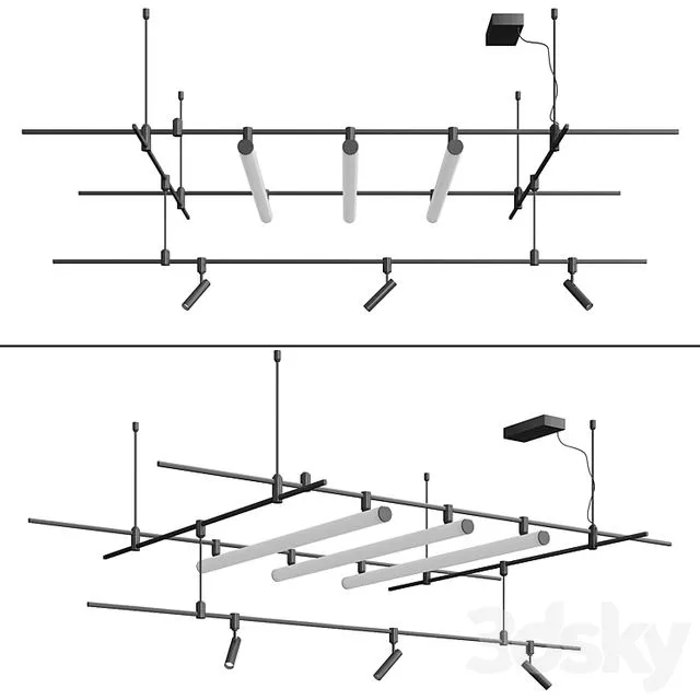 Crimson Decorative Chandelier 3D Model Crimson Decorative Chandelier 3D Model