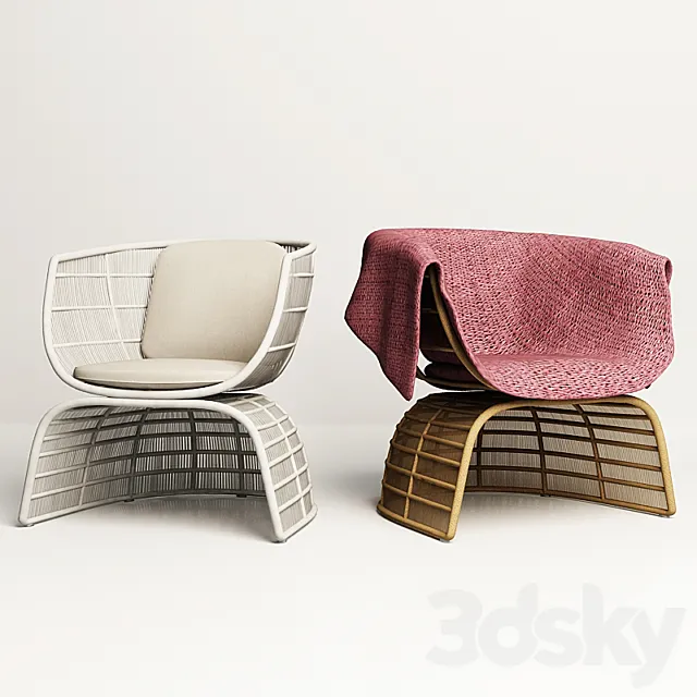 CRINOLINE ARMCHAIR 3D Model CRINOLINE ARMCHAIR 3D Model