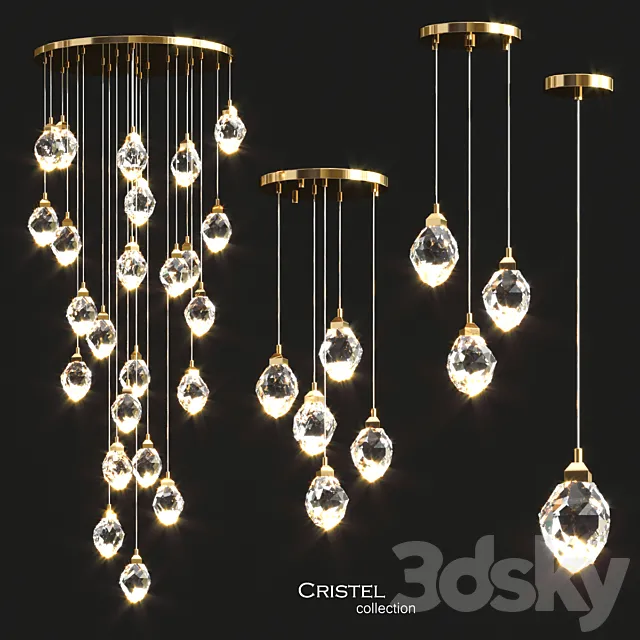 Cristel Chandelier Collection 3D Model
