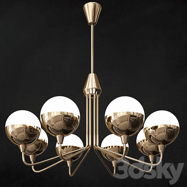 Cristol Tiered Chandelier 3DModel