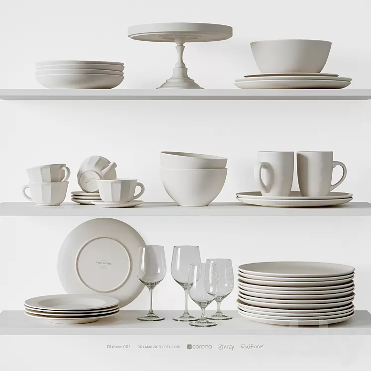 Crockery 001 3D Model Free Download Crockery 001 3D Model Free Download