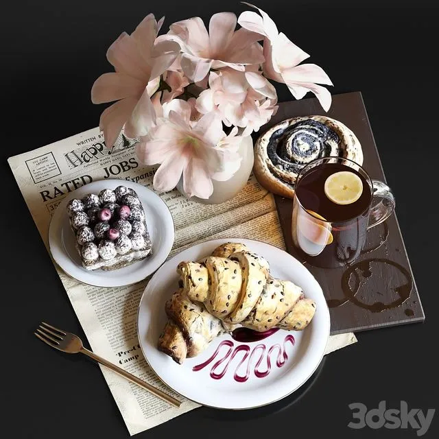 Croissant 3D Model Croissant 3D Model