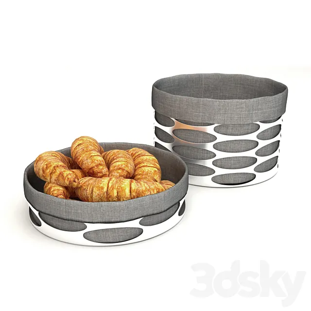 croissants basket 3DModel croissants basket 3DModel