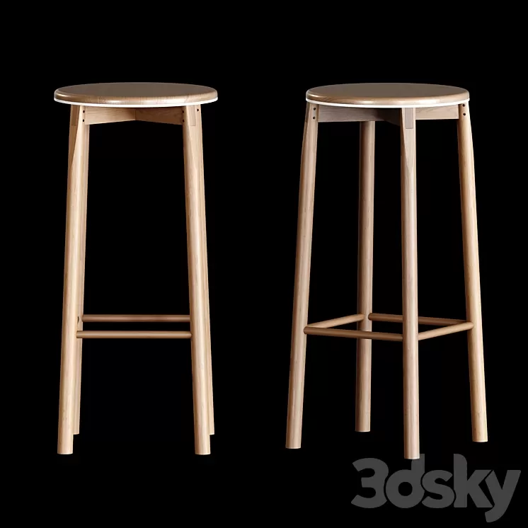 Crop bar stool 3D Model Crop bar stool 3D Model