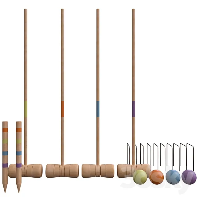 Croquet set 3D Model