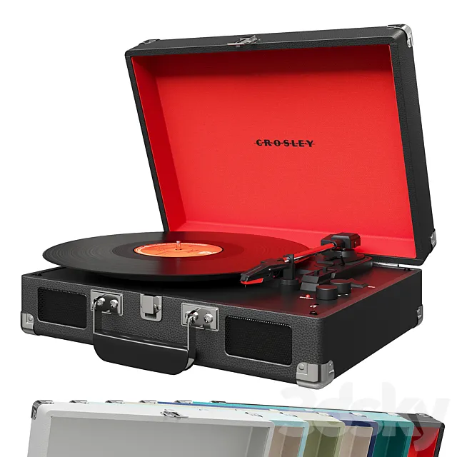 Crosley Cruiser Deluxe Portable Vinyl Player 3D Model