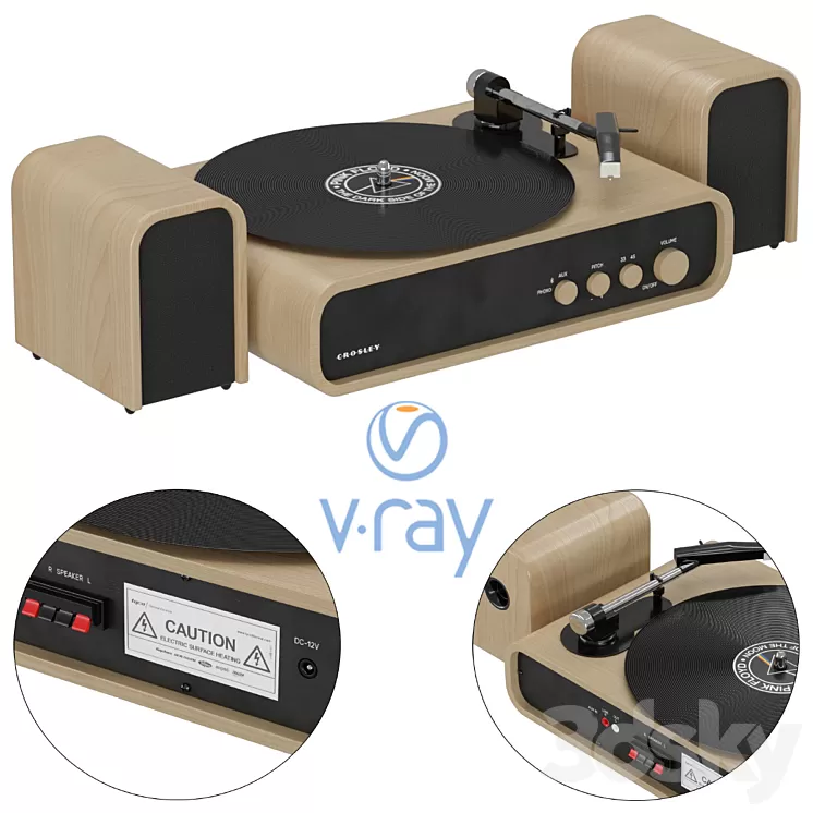 Crosley GIG Vinyl Player 3D Model