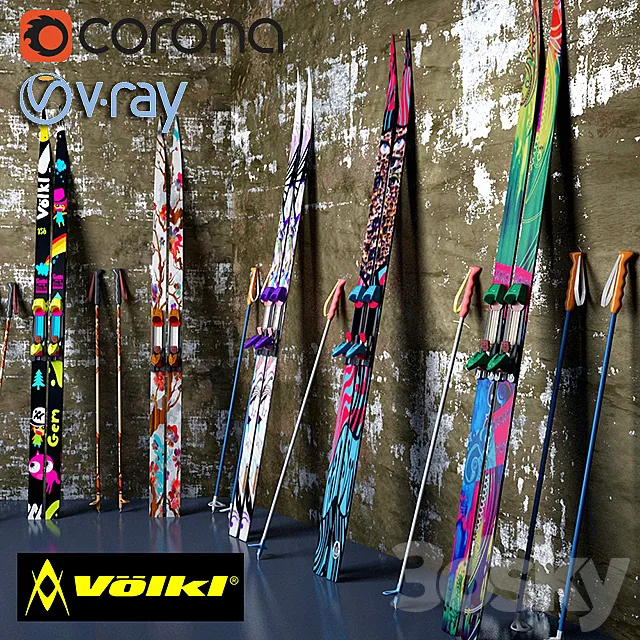 Cross-Country Skiing 3DModel