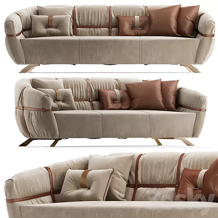 Crossover Sofa Gamma & Dandy 3D Model Crossover Sofa Gamma & Dandy 3D Model