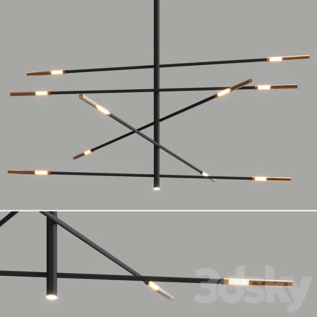 Crossroad chandelier by Bonaldo 3DModel Crossroad chandelier by Bonaldo 3DModel
