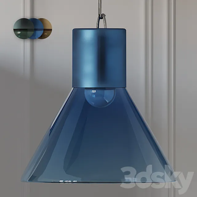 CROWDYHOUSE Funnel Pendant Lamps 3 Colors 3D Model