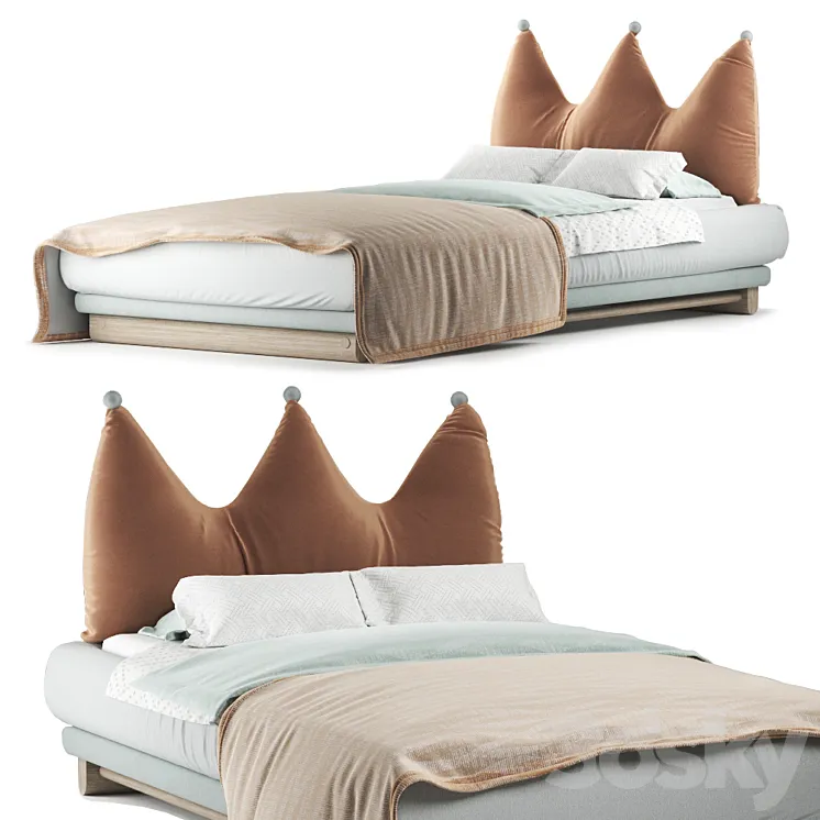 Crown bed 3D Model Free Download Crown bed 3D Model Free Download