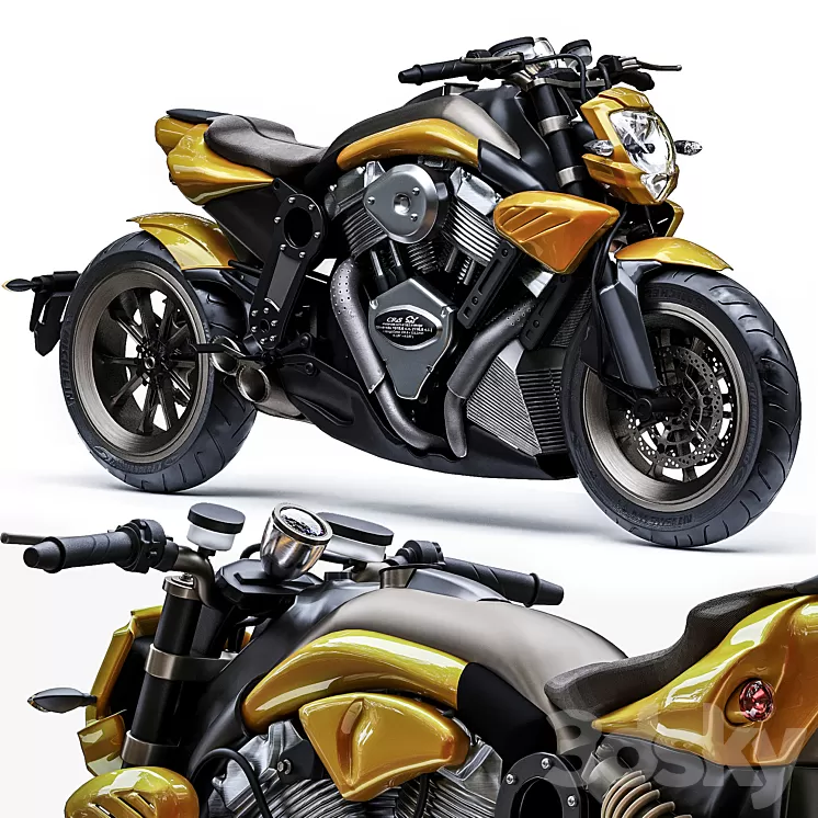 CR&S Duu Motorcycles Start at 3D Model Free Download