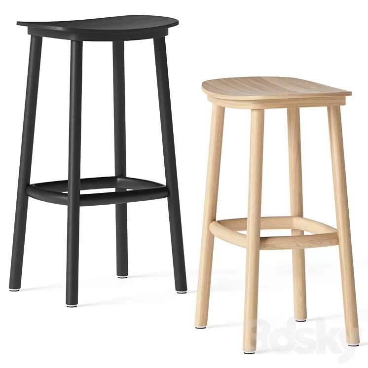 Cruso Paddle Bar Stools 3D Model Free Download